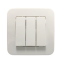 3-piece flush-mounted switch mechanism