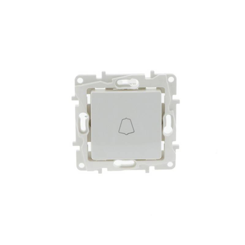 Recessed push-button mechanism with bell for doorbell
