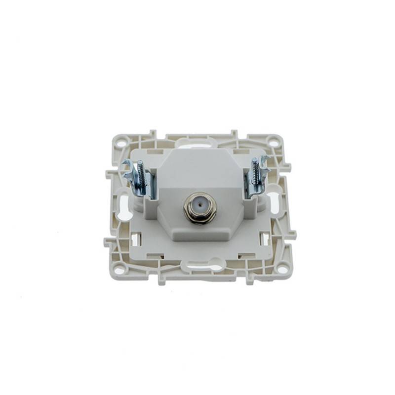 Recessed TV-R antenna socket and trim frame