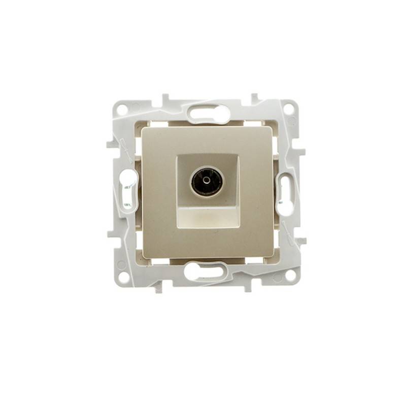 Recessed TV-R antenna socket and trim frame