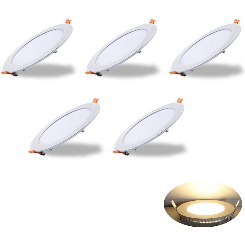 Recessed circular LED downlight - 18W - Cutout Ø205mm - 5 years warranty