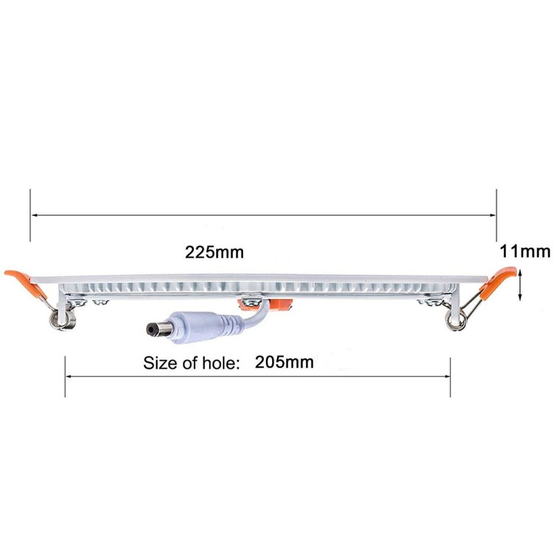 Recessed circular LED downlight - 18W - Cutout Ø205mm - 5 years warranty