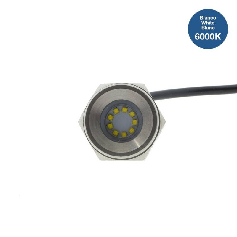 LED recessed light for boat drain plug 27W 9-32V 316L stainless steel