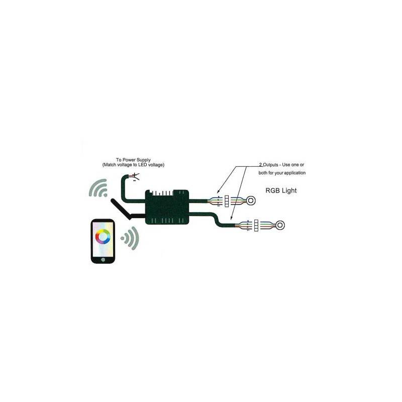 IP68 waterproof Bluetooth RGB LED controller IP68 12/24V