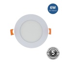 Recessed circular LED downlight - 6W - Cutout Ø110mm - 5 year warranty
