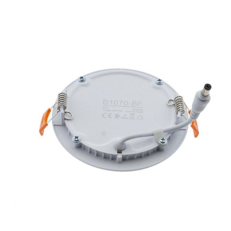 Recessed circular LED downlight - 6W - Cutout Ø110mm - 5 year warranty
