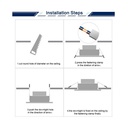 Recessed circular LED downlight - 6W - Cutout Ø110mm - 5 year warranty