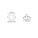 Recessed circular LED downlight - 6W - Cutout Ø110mm - 5 year warranty