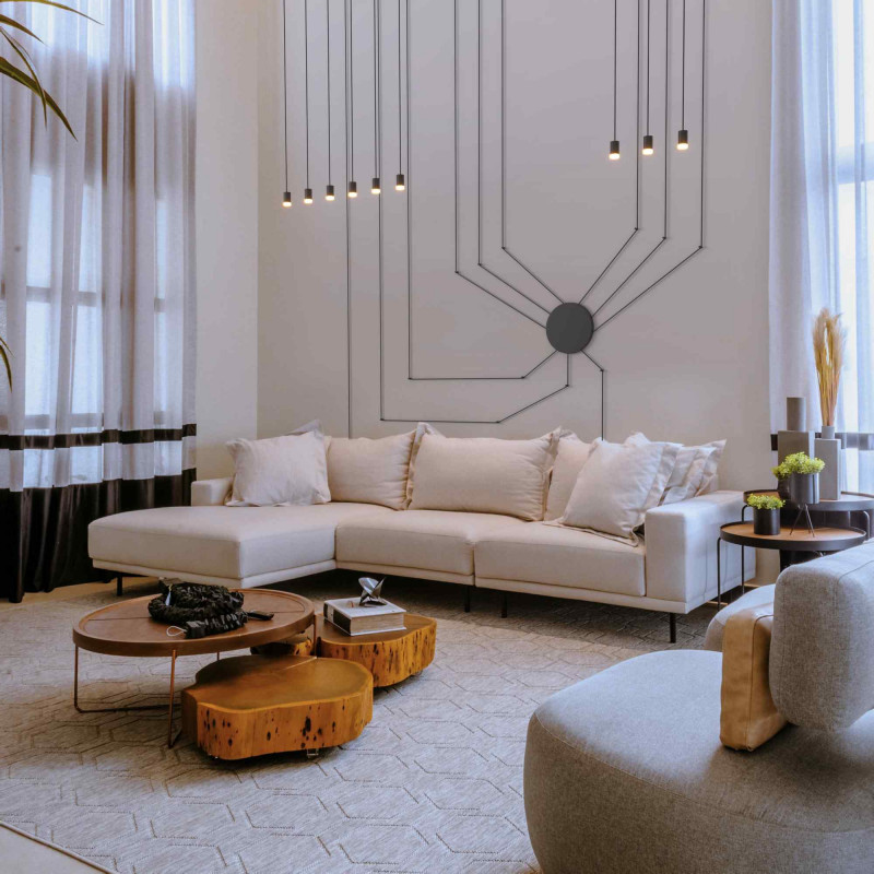 Design pendant lamp "Nebula" - 9x6W
