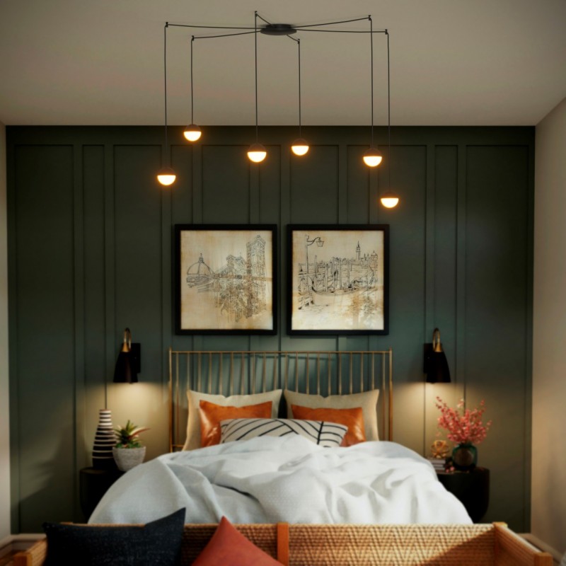 Pendant lamp LED design "ÓRBITA" 6x8W (36W)