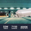 Linkable LED tri-proof batten light - 55W 150cm 7150Lm IP65