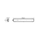 Tri-proof batten for 2 60cm LED tubes - IP65