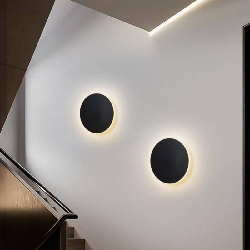 Circular wall light "Eclipse" 12W - Samsung Chip - Warm light - IP44 - Ø 25cm