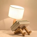 Articulated wooden table lamp "YOKI".