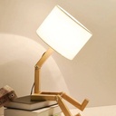 Articulated wooden table lamp "YOKI".
