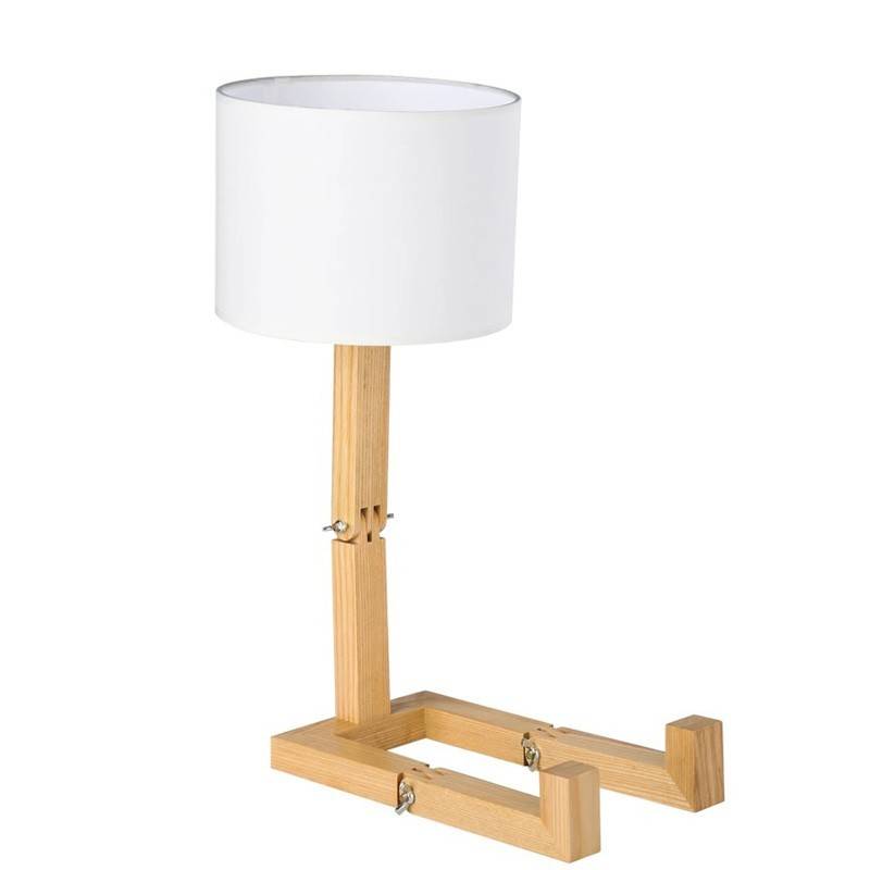 Articulated wooden table lamp "YOKI".