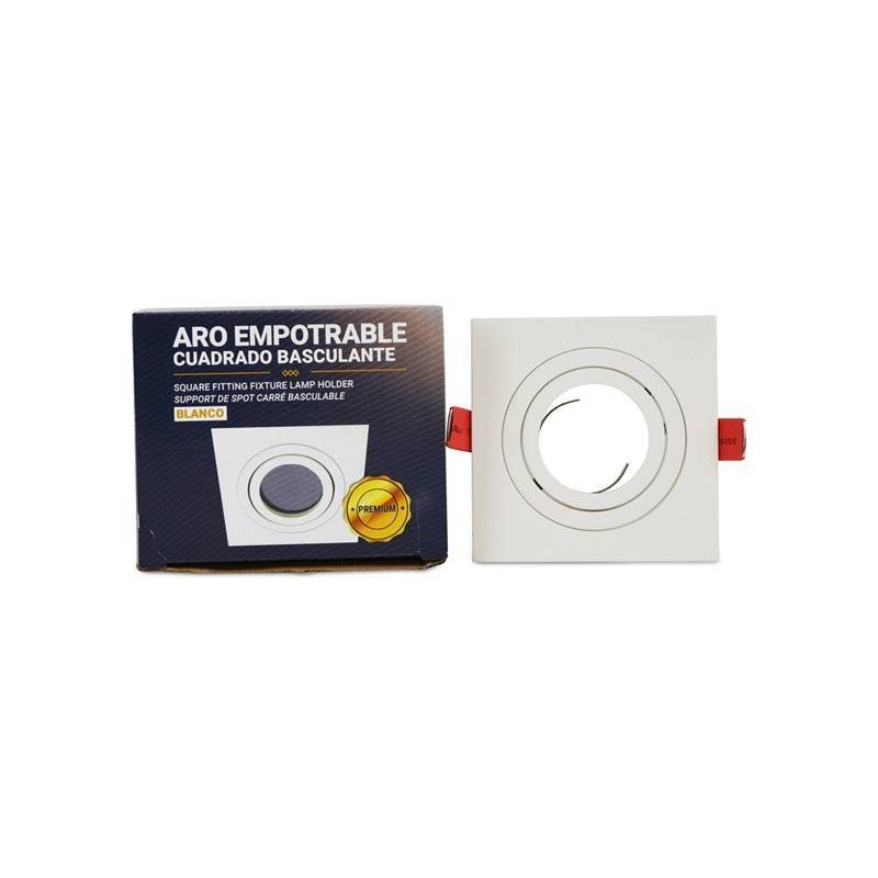 PREMIUM square tilting downlight for GU10 / MR16
