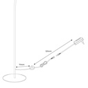 Aluminum LED floor lamp "GARLAND HOLLYWOOD" - 15W - Warm Light