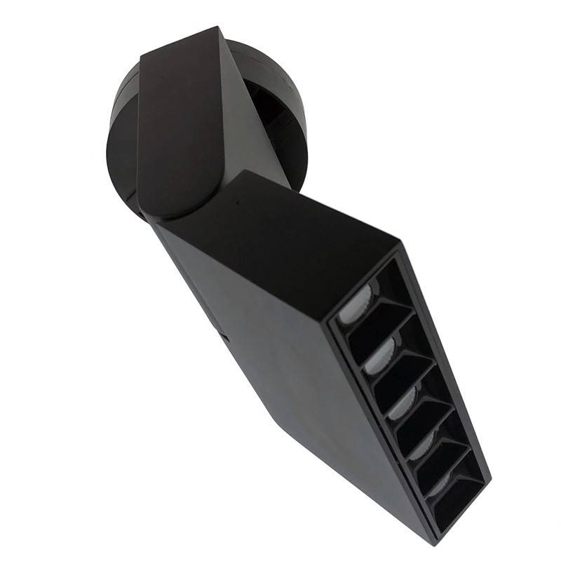 Surface mount base for single-phase LED track spotlights
