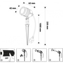 LED spotlight with spike 6W 480lm 230V IP65