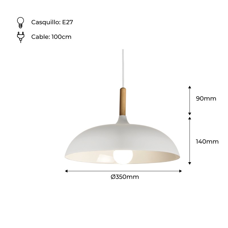 Round pendant lamp "MELA" Modern E27