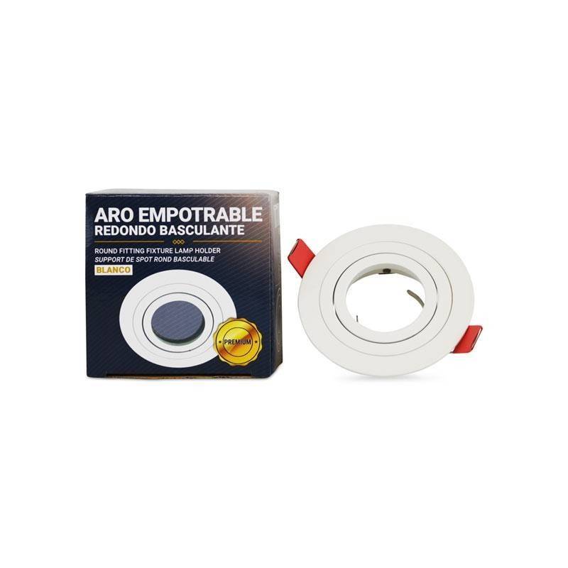 PREMIUM tilting circular downlight ring for LED GU10 bulb