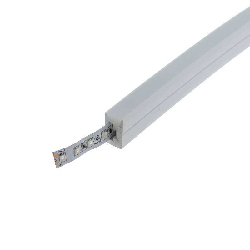 Flexible silicone sleeve 10x18mm to convert LED strip to neon (5meters)