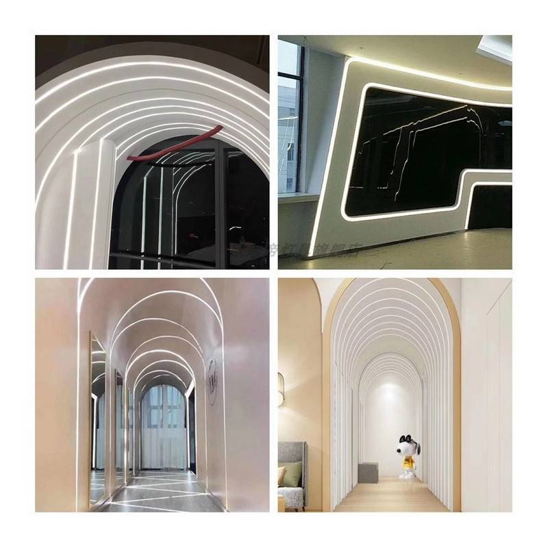 Flexible silicone sleeve 10x18mm to convert LED strip to neon (5meters)