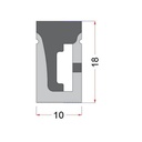 Flexible silicone sleeve 10x18mm to convert LED strip to neon (5meters)