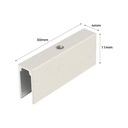 Metal clamp for fixing flexible LED neon 4x10mm