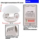 Surface mounted LED ceiling light with sensor for E27 bulb