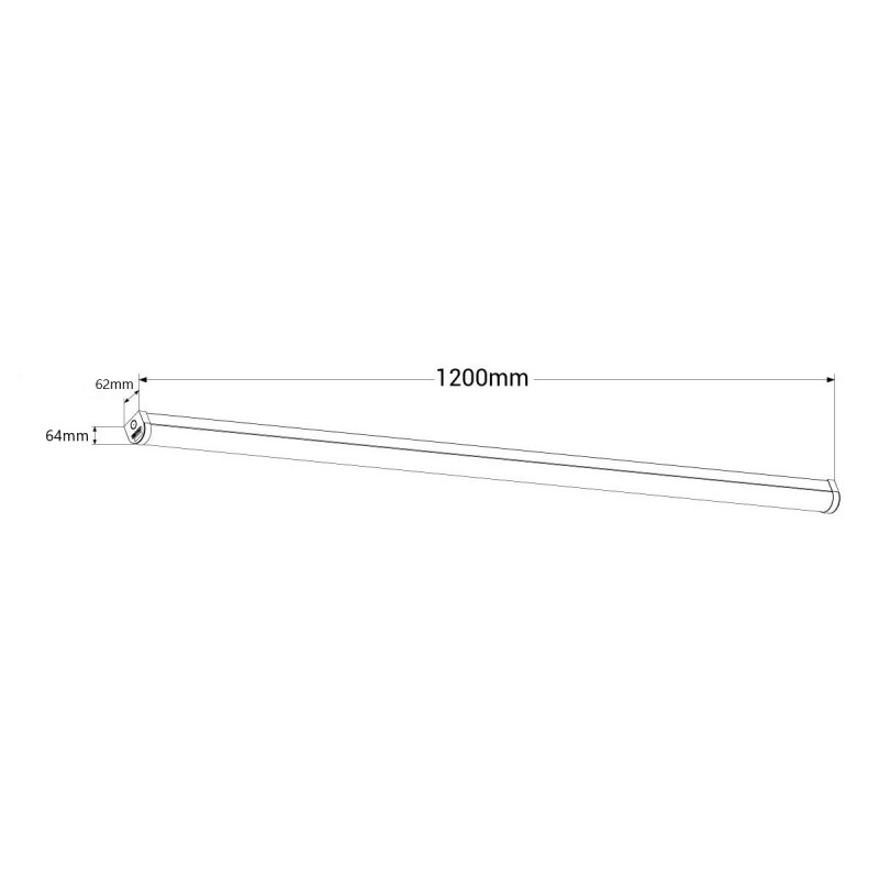 High power CCT LED linear luminaire - 40W - 120cm