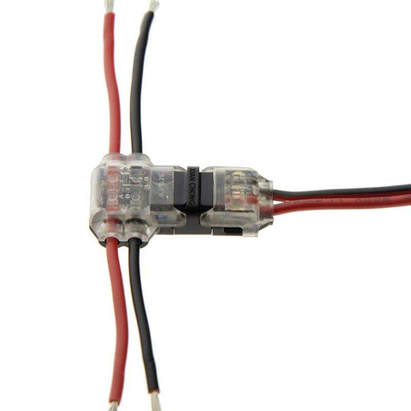 Quick T-connector for 2 wires in parallel - max. 36V - 9A