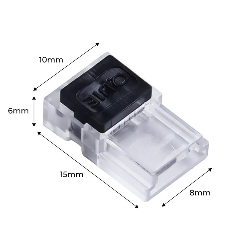 Quick connector CLIP 2 pin - Strip to PCB cable 8mm IP20 max. 24V