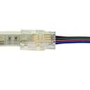 4 pin RGB waterproof quick connector - Strip to PCB 10mm IP66 cable - Max. 24V