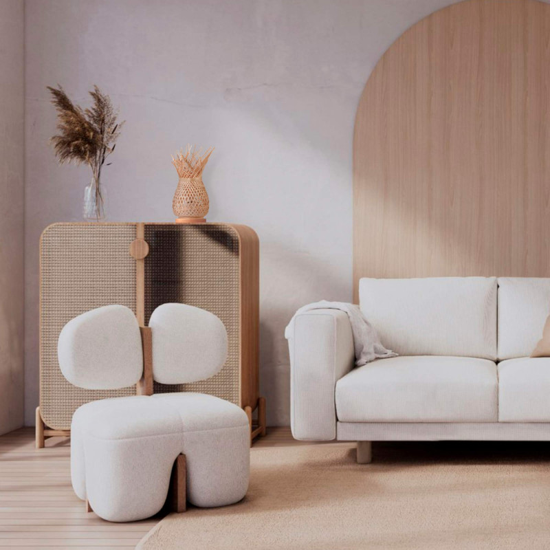 Wicker table lamp "VIMET".