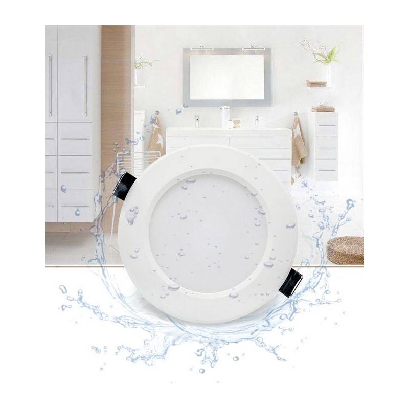 Waterproof recessed LED downlight CCT - 7W - IP44 - Cut Ø 68-75mm