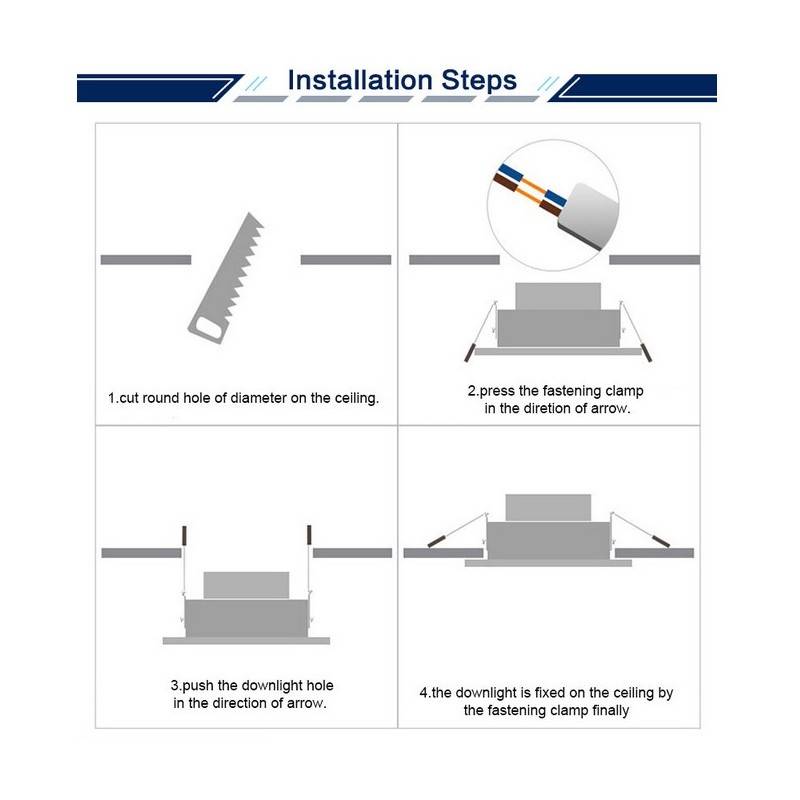 Waterproof recessed LED downlight CCT - 7W - IP44 - Cut Ø 68-75mm