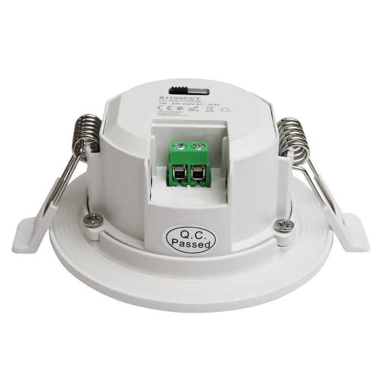 Waterproof recessed LED downlight CCT - 7W - IP44 - Cut Ø 68-75mm