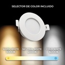 Waterproof recessed LED downlight CCT - 7W - IP44 - Cut Ø 68-75mm