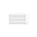Rectangular 1W LED surface beacon for outdoor use IP65