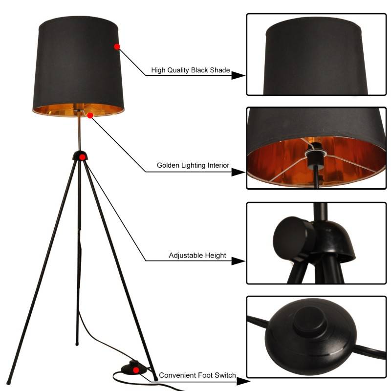 Vintage floor lamp "KAPPEN" with Tripod