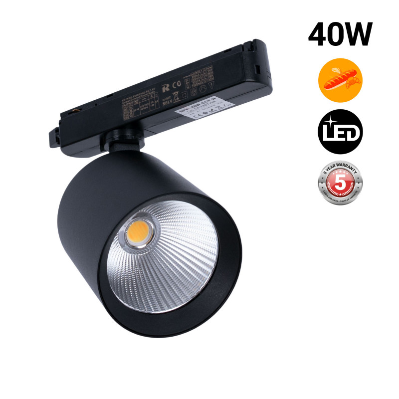 LED 1-phase track spotlight - 40W - Bakeries