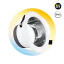 Adjustable power LED Downlight IP44 10W/15W/20W - CCT - 100lm/W - Cut Ø 150mm
