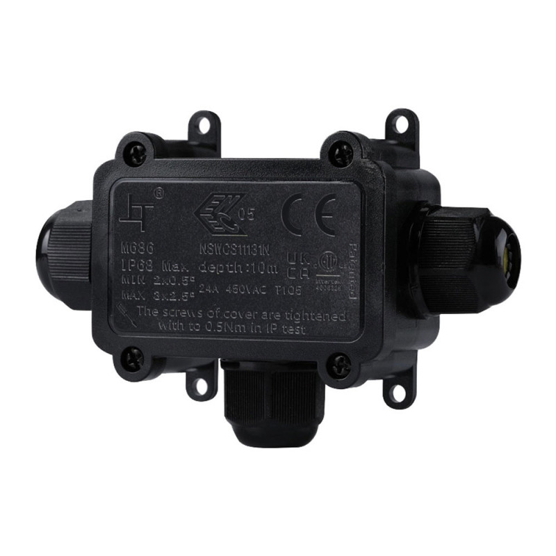 Αδιάβροχο κουτί διακλάδωσης - IP68 - 0.5 - 2.5mm² - 0.5 - 2.5mm² - 0.5 - 2.5mm² - 0.5 - 2.5mm² - 0.5 - 2.5mm