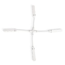 Electrical X-connector for magnetic track - 20mm - White