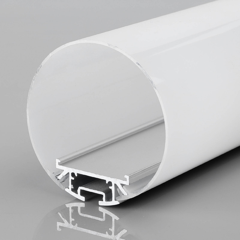 Cylindrical Suspended LED Strip Profile - ø 60 mm - With Diffuser - 2 Metres