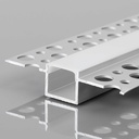 Profile for LED Strip - Recessed / Trimless - 9x12mm - With diffuser - 2 meters