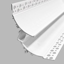 Profile for LED Strip - Recessed / Trimless for Corner - Wallwasher effect - 90 x 80mm - With diffuser - 2 meters