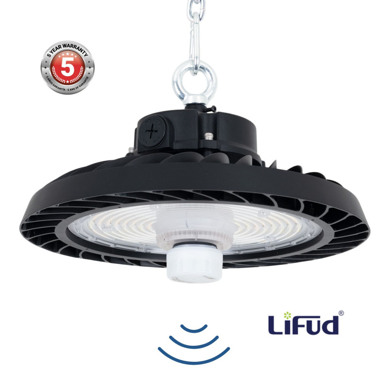 Industrial LED UFO High Bay - 200W - CCT - With motion sensor - 170lm/W - LIFUD Driver - IP65 - 5 years warranty